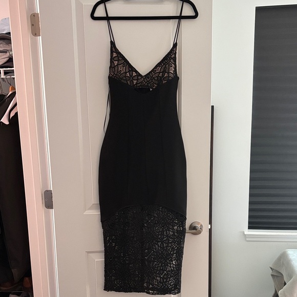 MISHA COLLECTION Black Lace Midi Dress - Picture 1 of 1